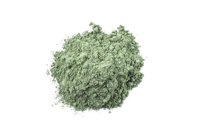 Green clay mixed with water