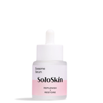 SoloSkin Exosome Serum bottle with pink gradient on a white background
